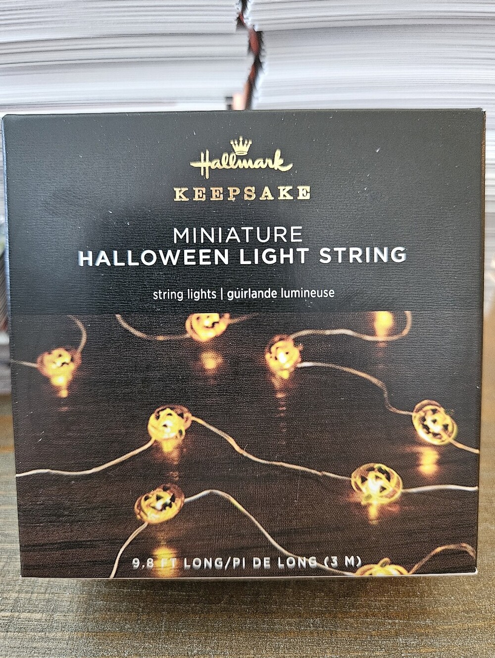 Hallmark Keepsake Miniature Halloween Pumpkin Light String 9.8ft New